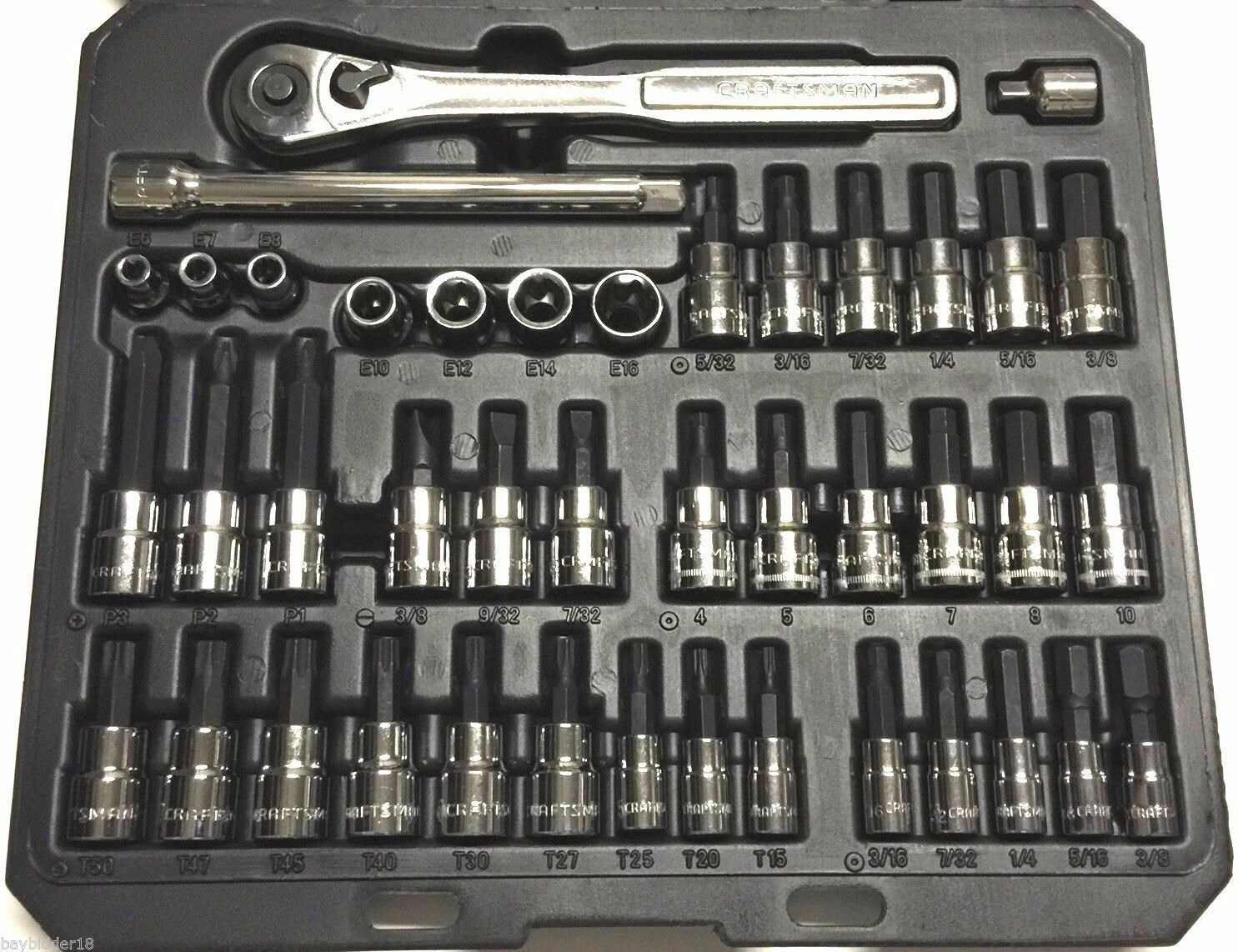 Craftsman 42 Piece 1/4 and 3/8-inch Drive Bit and Torx Bit Socket Wrench Set NEW