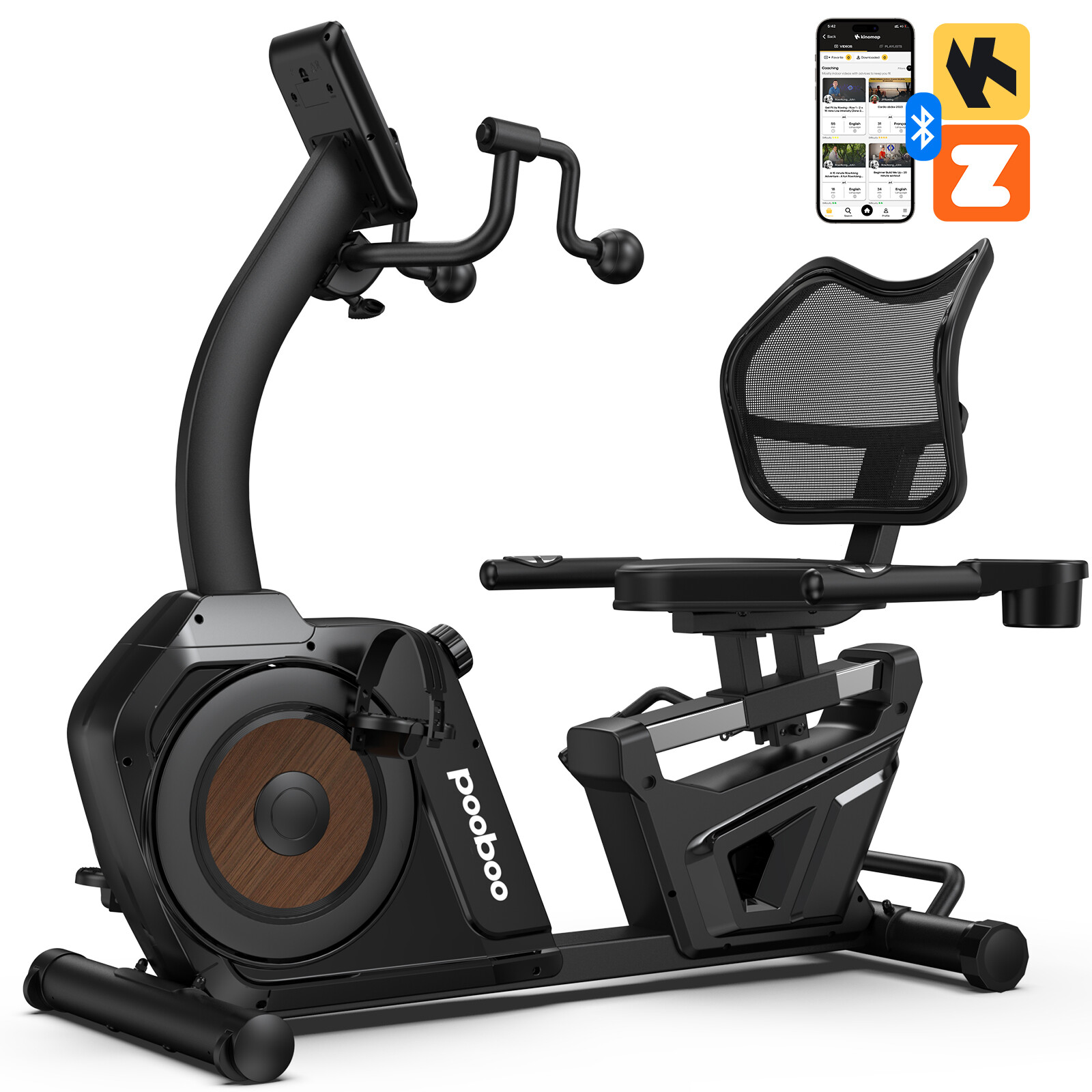 Magnetic Recumbent Exercise Bike, Stationary Bikes for Home with Arm Exerciser