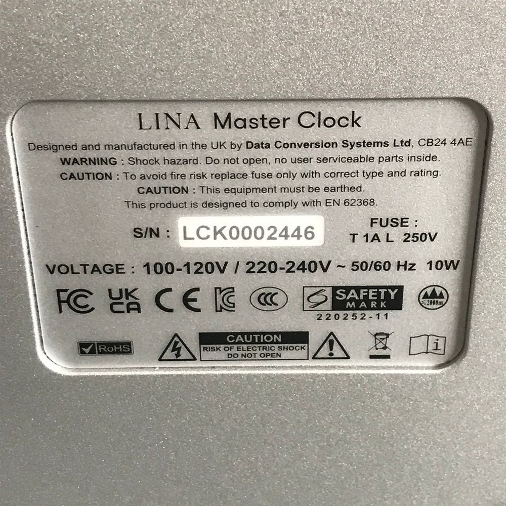 dCS LINA MASTER CLOCK AUDIO CLOCK SYNCHRONIZER - SILVER