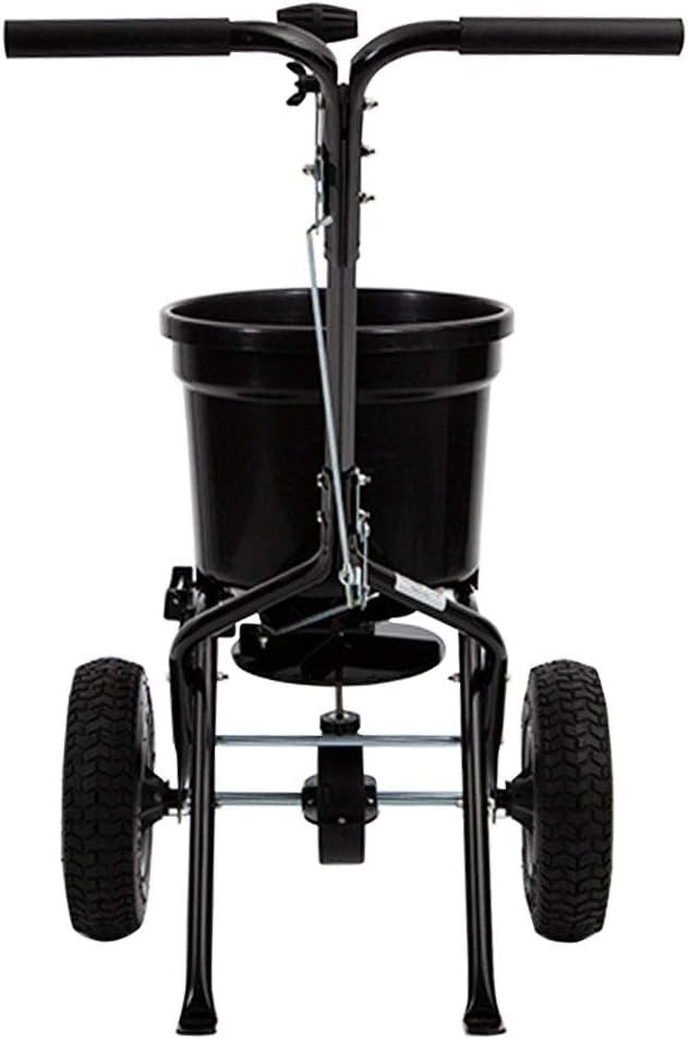 Versatile 50 lb Capacity Spreader with Rust-Resistant Features & Maneuverability