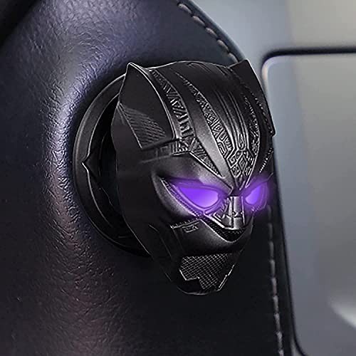 Black Push to Start Button Ignition Cover - Anti-Scratch Universal Panther