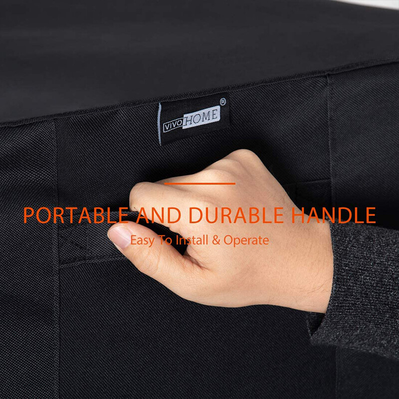 4/5/6/8ft Waterproof Firewood Log Rack Cover 600DOxford w/ Zipper Hook Loop Tape