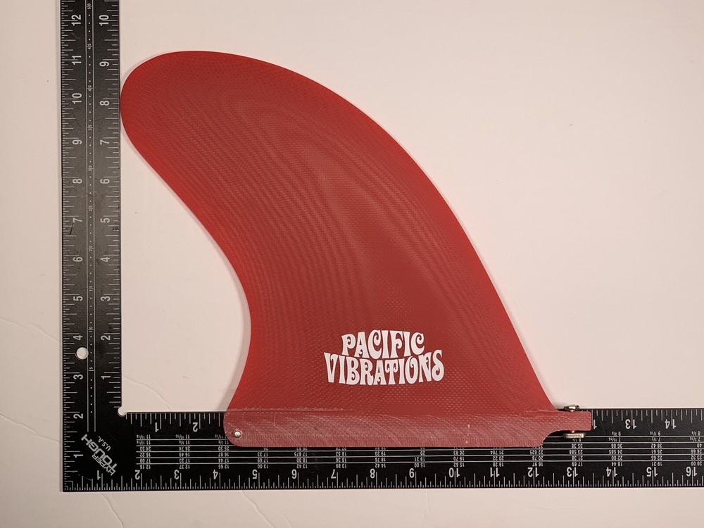 PACIFIC VIBRATIONS 9” RED Fin surfboard longboard