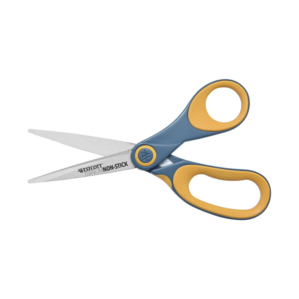 3 Pack 8" Titanium Non-Stick Scissors Adhesive Resistant Sharp Straight Office