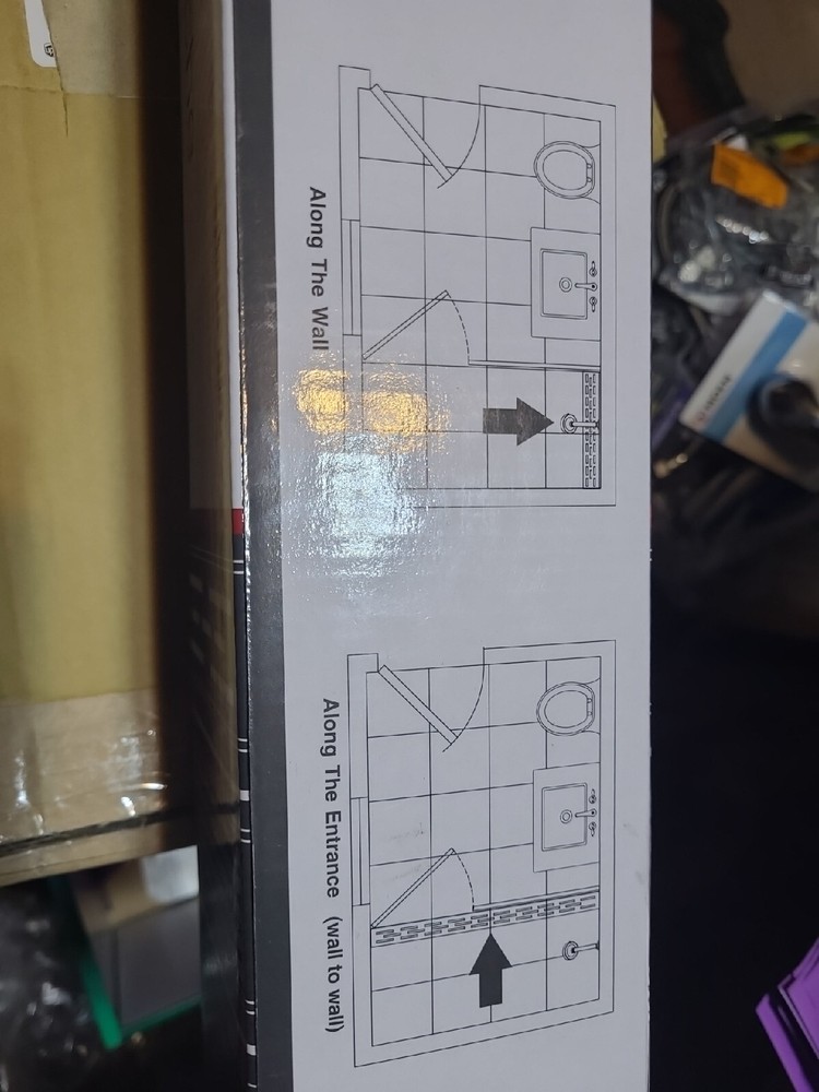 Neodrain 36 Inch Rectanglar Linear Shower Drain With Brick Pattern Grate