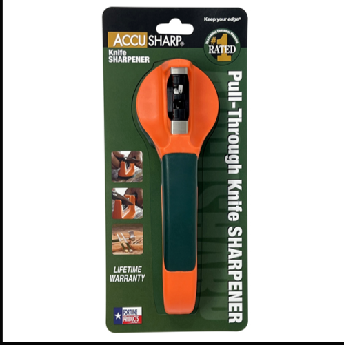 AccuSharp Pull-Through Knife Sharpener, Fine & Coarse, Orange / Green - 039C