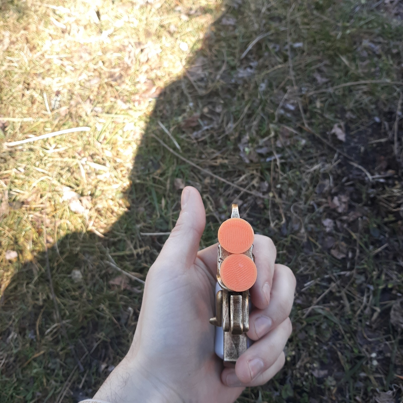 Denix Replica Non-Firing 1866 Double Barrel Derringer Brass Construction & Grips