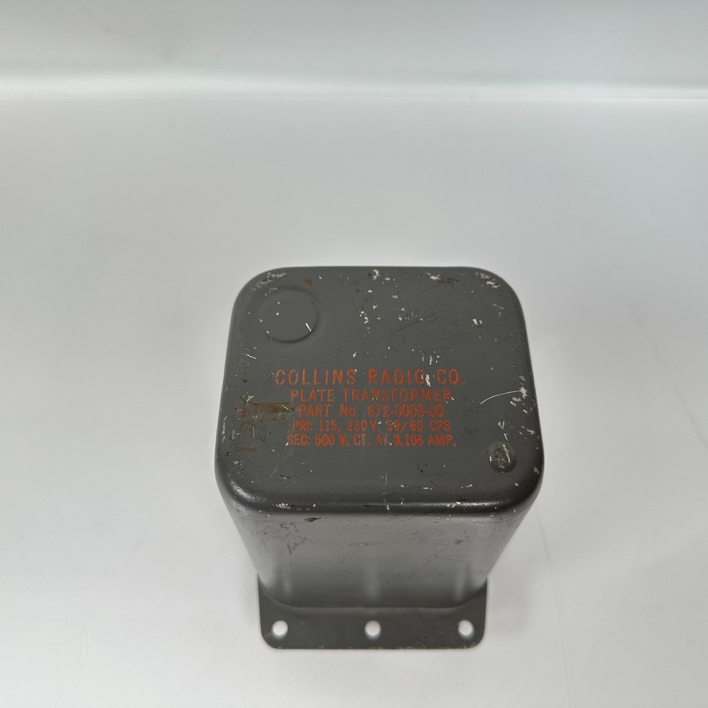 Collin’s Radio 672-0003-00 Vintage Plate Transformer Original