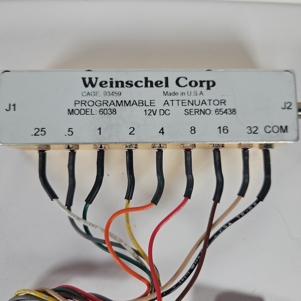 Weinschel Corp Model: 6038 12VDC Programmable Attenuator Wire Plug I/O Module
