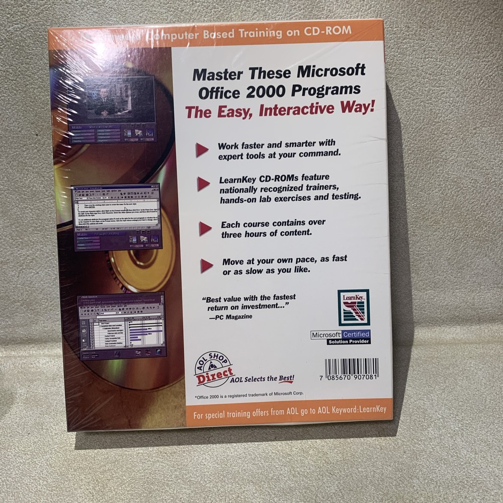 OFFICE 2000 MULTIMEDIA COMPUTER BASED TRAINING ON CD-ROM BY LEARNKEY - NEW