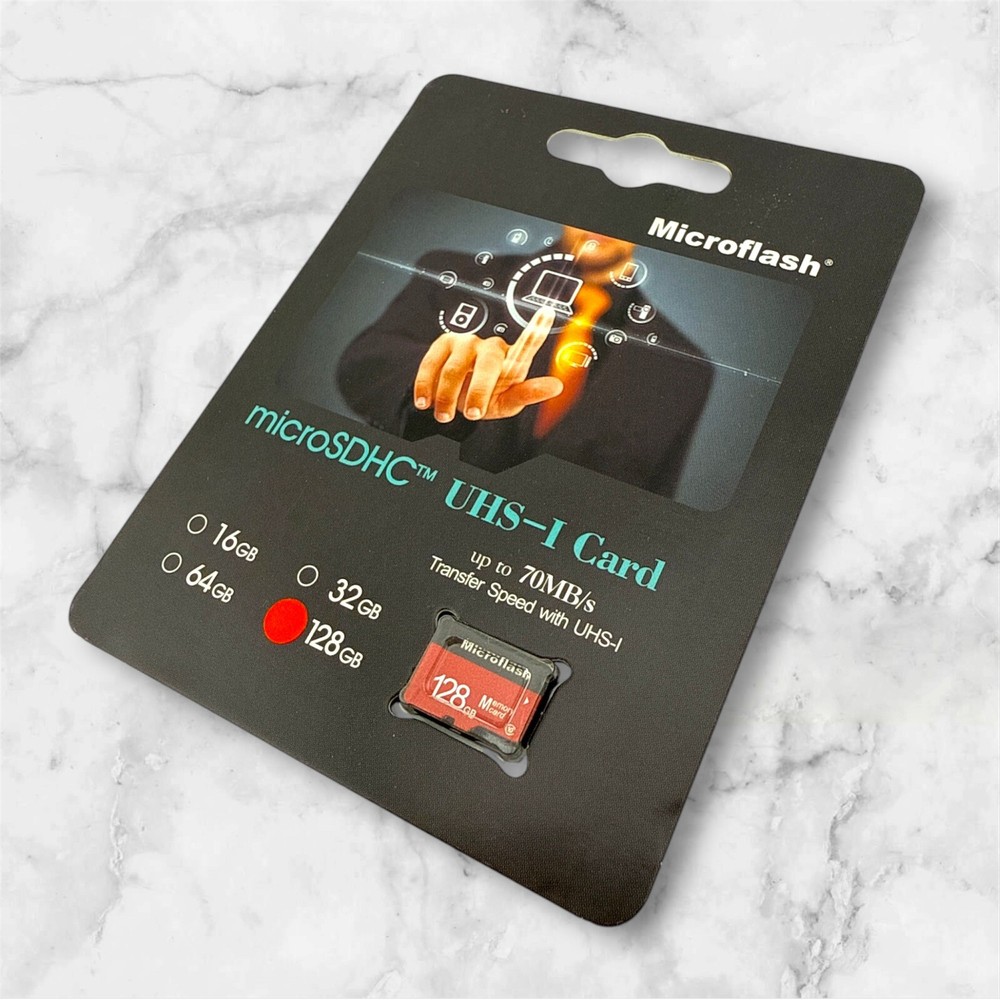 Microflash MicroSD SDHC UHS-I Memory Card 128 GB
