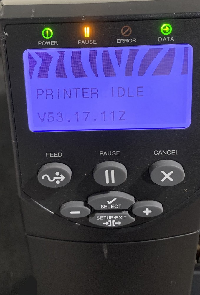 Zebra ZM400-200dpi Industrial Barcode Printer Tested
