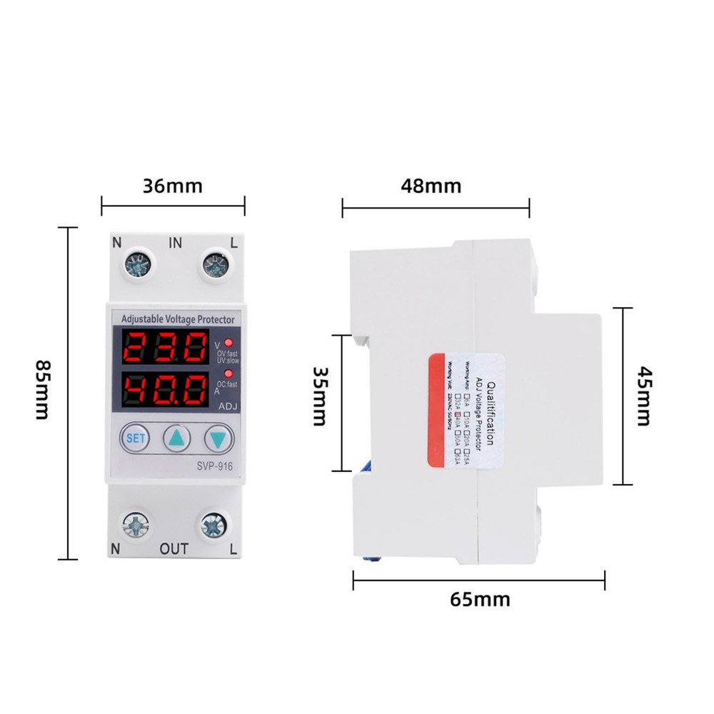 1-Multifunctional Adjustable Voltage Limit Current Protector Self-resetting HCUD