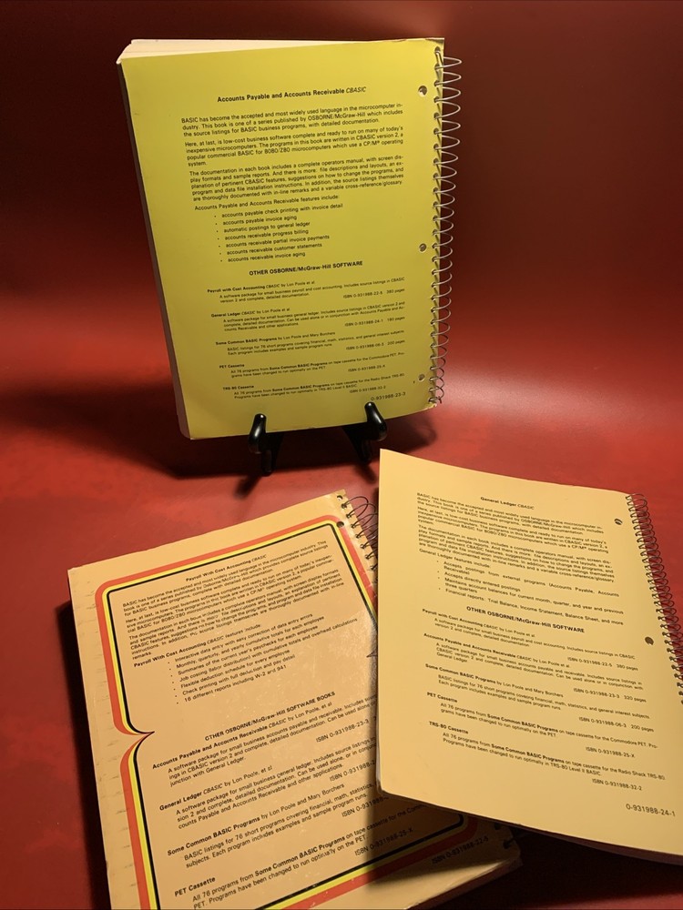 CBASIC Accounts Payable & Receivable/Payroll Cost/ General Ledger