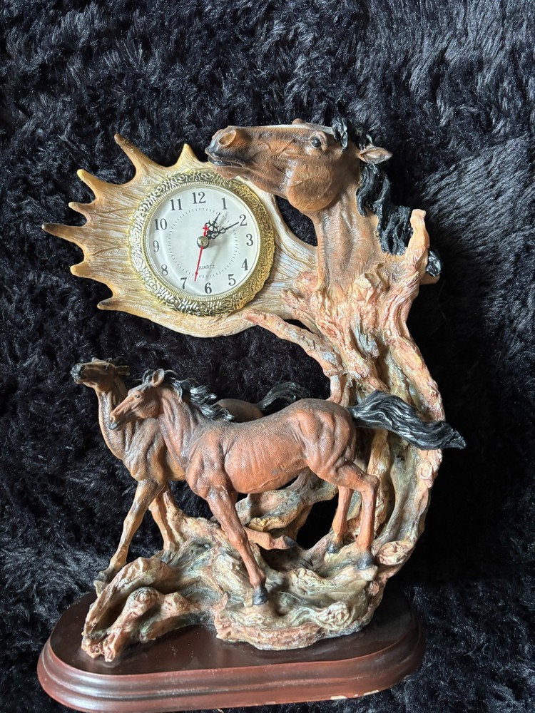 Vintage horse sculpture clock