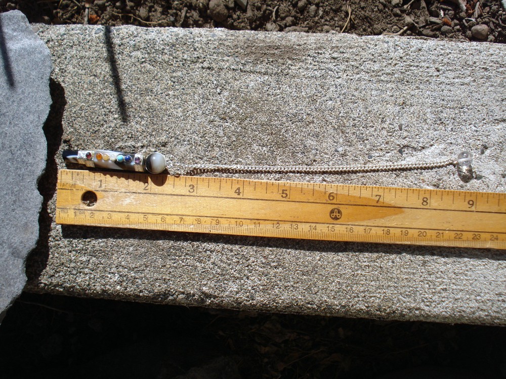 Black-White OnyxPENDULUM + 7 Chakra Genuine Gems Divination Tool User Friendly