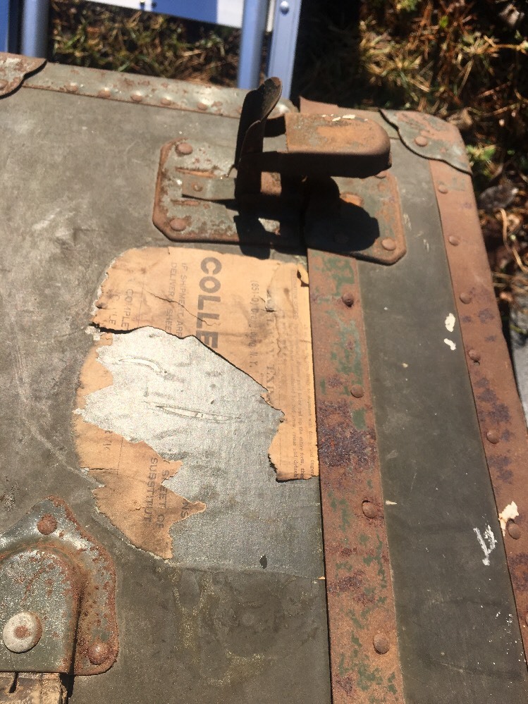 Lambert VTG Military World War II 2 Foot Locker Trunk Army Oakland CA Genesee PA