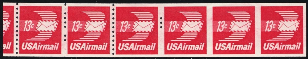 C83a, Mint NH 13¢ - Transitional Imperforate Error Strip * Stuart Katz