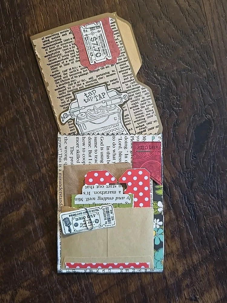 15 Piece Handmade Junk Journaling Ephemera Pack Folio Pocket Tags