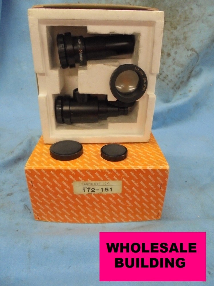 MITUTOYA 172-151 10X OPTICAL PROJECTION PROJECTOR LENS SET