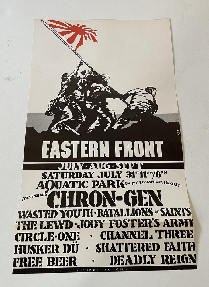 Original Eastern Front Punk Poster 1982 , 16”x9.5”