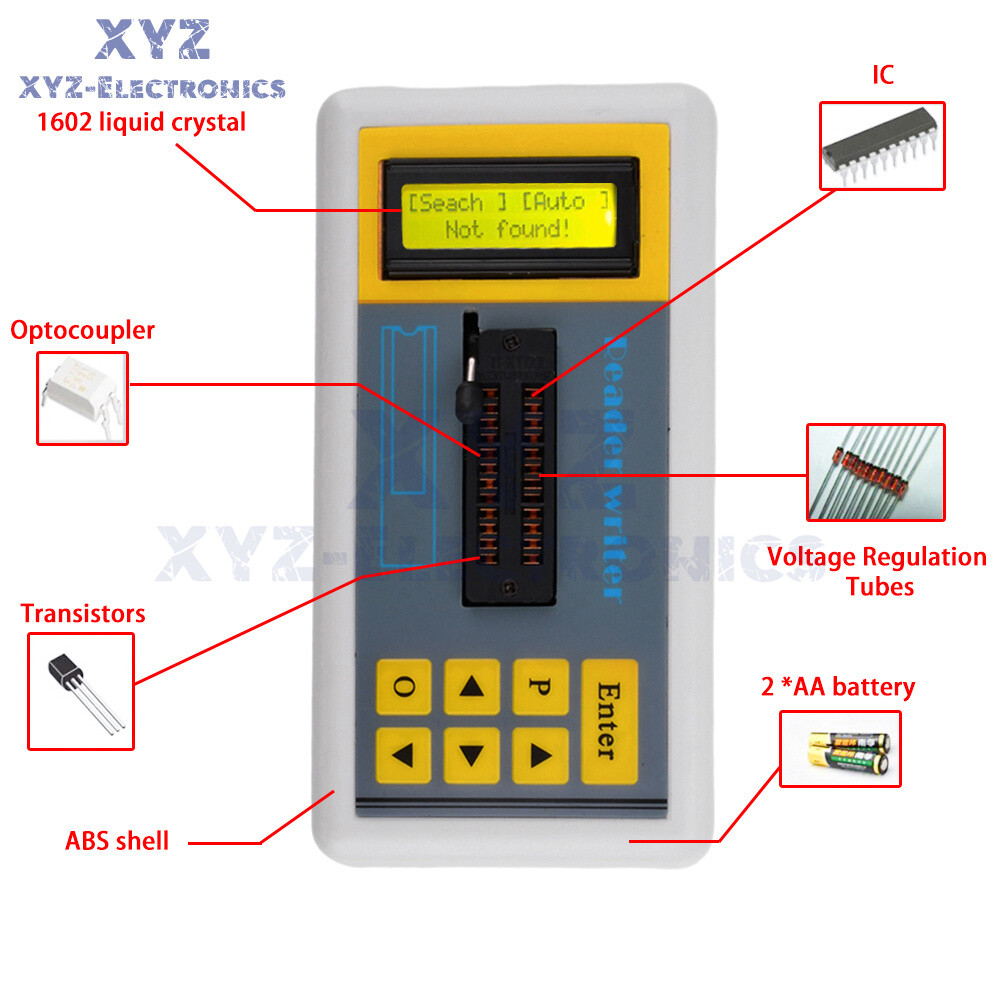 Integrated Circuit IC Chip Tester Optocoupler Auto-identify Transistor Tester