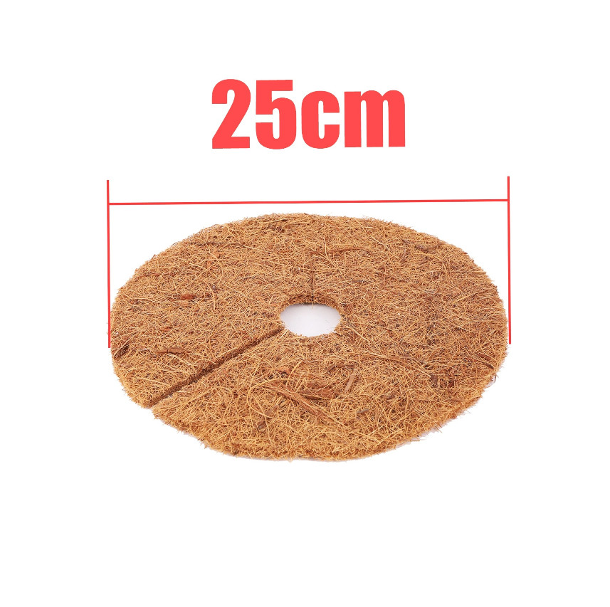 5pcs Natural Coconut Fiber Mulch Mats Tree & Flower Pot Weed Control Discs - NEW