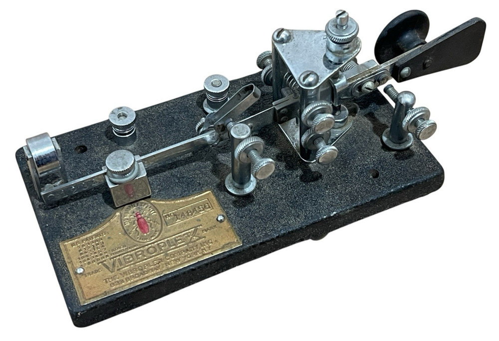 Vibroplex Champion Bug Morse Code Telegraph Key SN 148456 Ham Radio 1939-40s