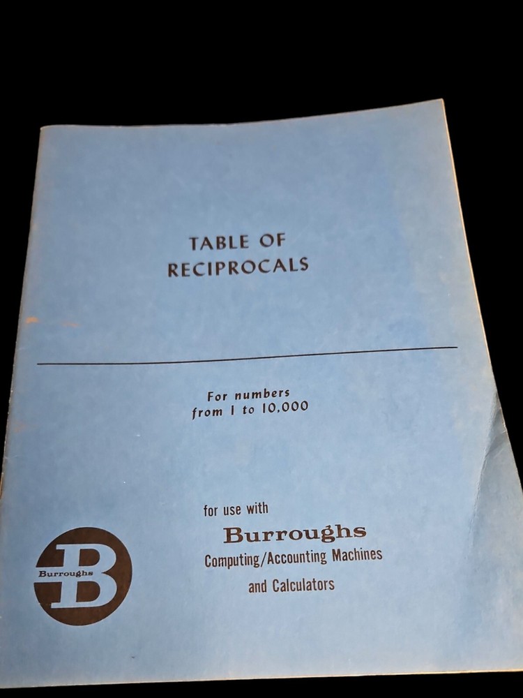 1965 Burroughs Accountant Machines Computing Calculators - Field Engineer 