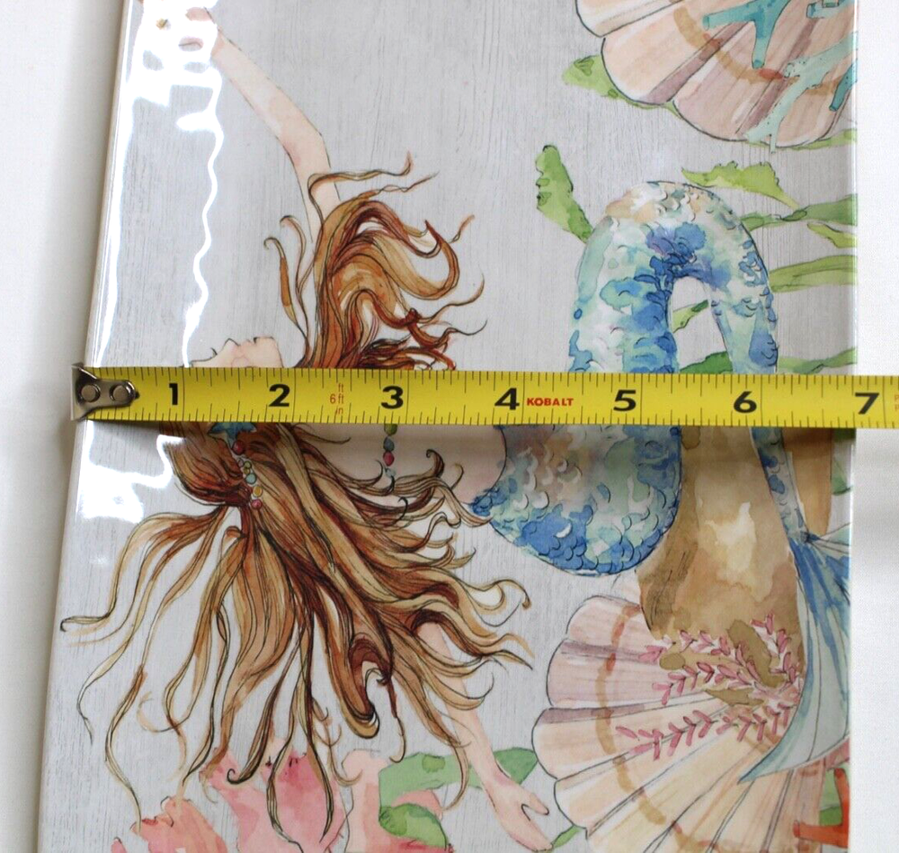 Mermaid Melamine Serving Tray, Dishwasher Safe