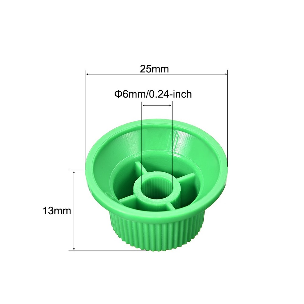 6mm Potentiometer Knobs For Electric Guitar Acrylic Volume Tone Knobs 2pcs Green