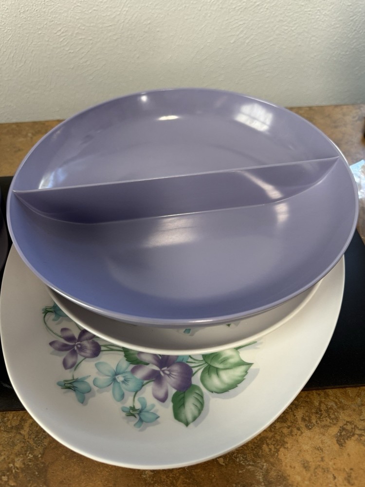 Melmac Raylon Lilac 4 Pc Set