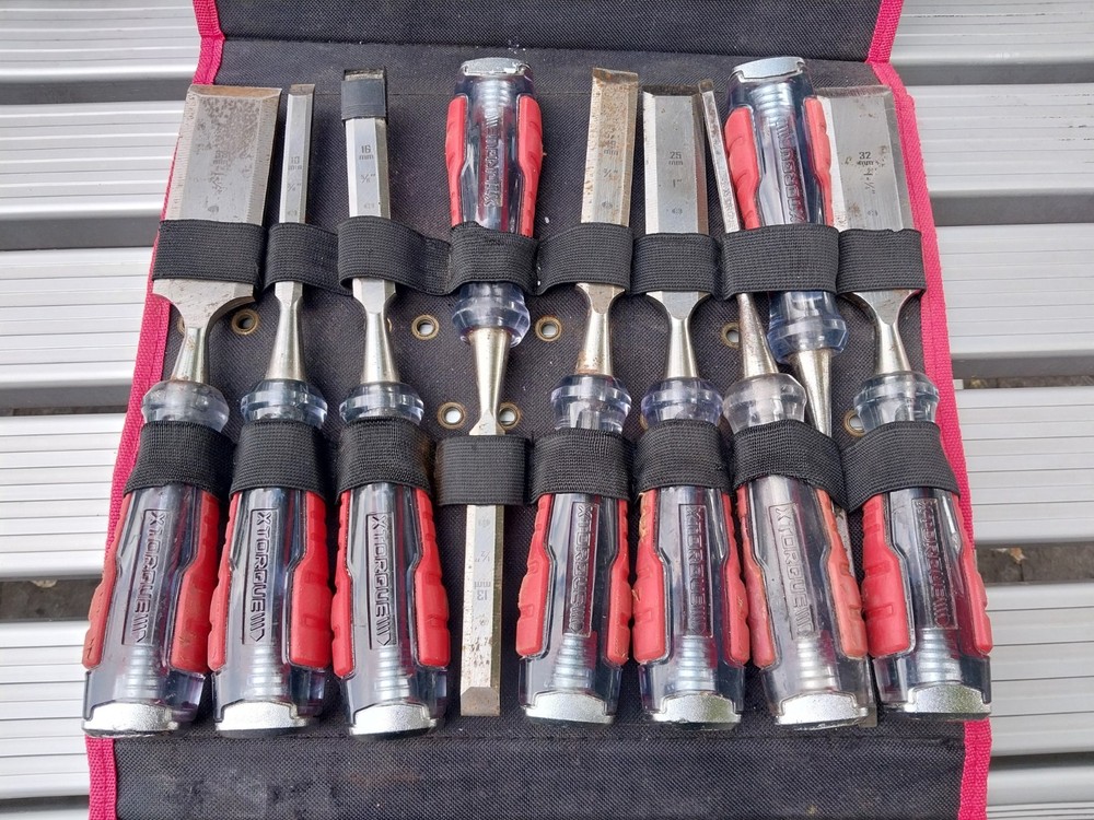 Xtorque Go-Thru Steel Core 9 Pce Chisel Set