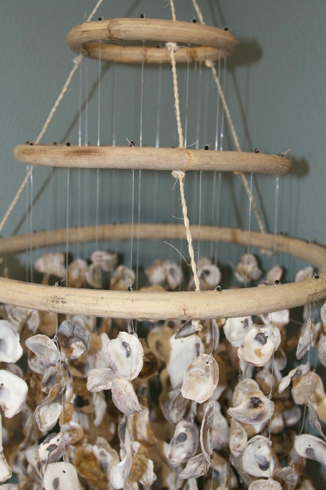 Oyster Bar Decor Oyster Shell Mobile Chandelier Hand-Crafted, Oyster Expo