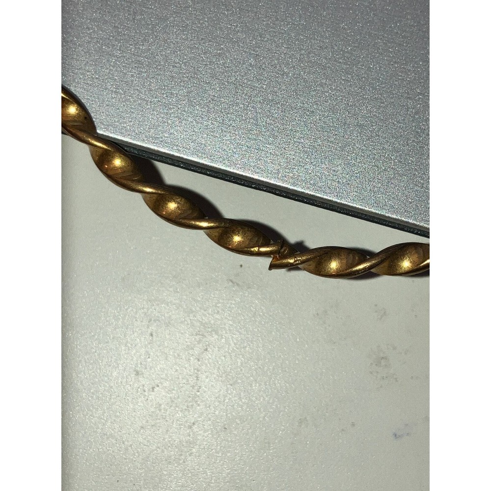 Two Brass Twisted Curved Around 2.75" Bangle Bracelets!