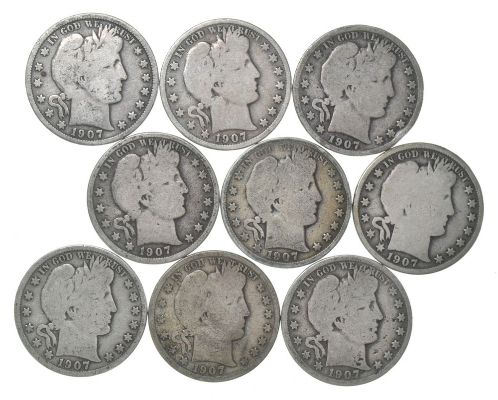 1907-O Barber Half Dollar Average Circ