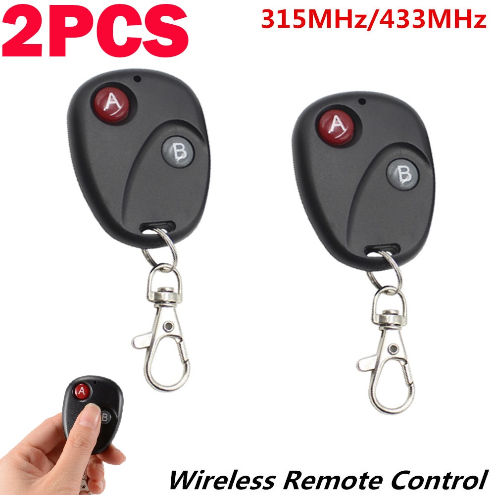 2PCS Buttons 315MHz/433MHz RF Remote Controller Wireless Transmitter DC 12V