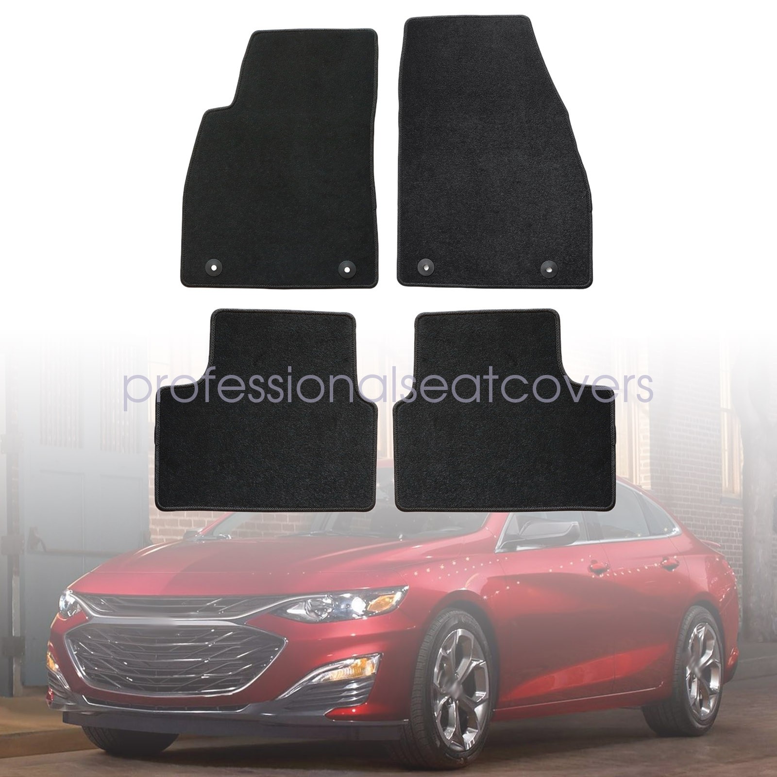 Floor Mats Fits 2016 2017 2018 2019 2020 2021 2022 2023 2024 Chevy Malibu Velour
