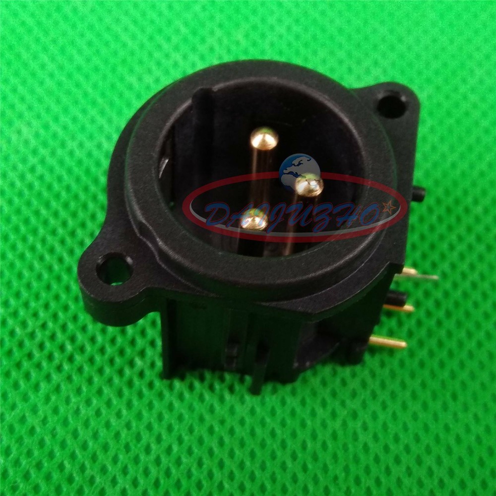 1Pcs XLR 3 Pin Panel Mount Male Chassis Socket Connector New