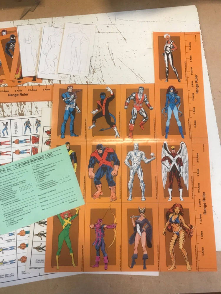 MARVEL SUPER HEROES ADVANCED SET TRS 1986 ROMPER GAME