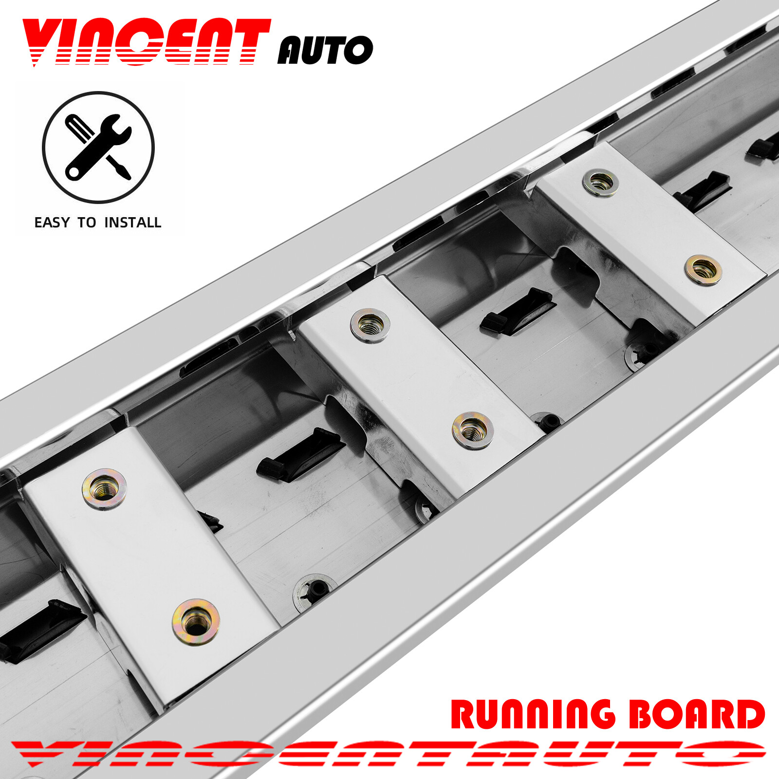 FIT 2017-2024 FORD F250 SUPERDUTY CREW CAB 6" RUNNING BOARD SIDE STEP NERF BAR V