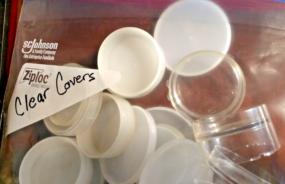 Appox. 25 Misc. clear Lens Caps Replacement Camera Parts