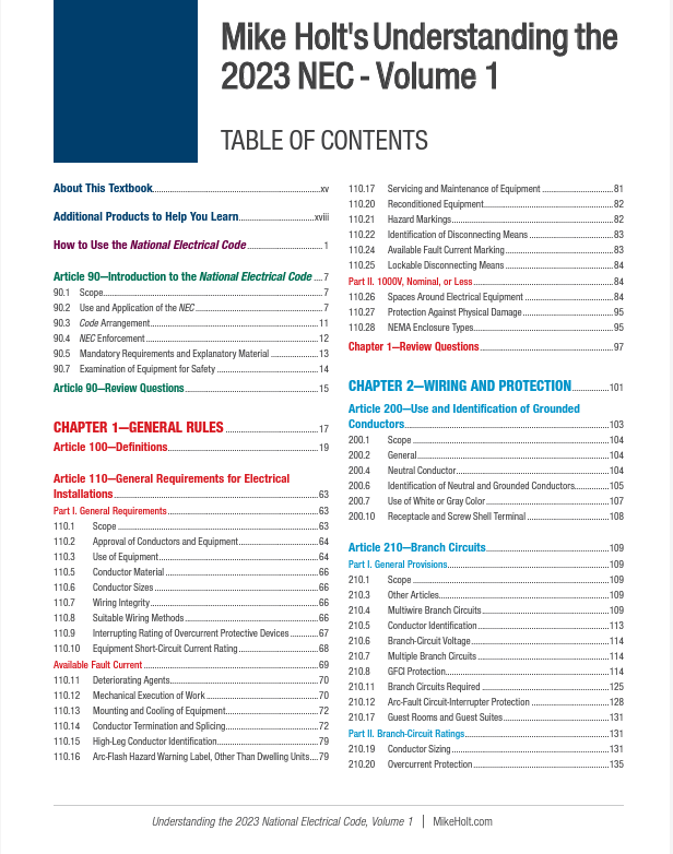 Mike Holt's 2023 Master Exam Preparation Book Package