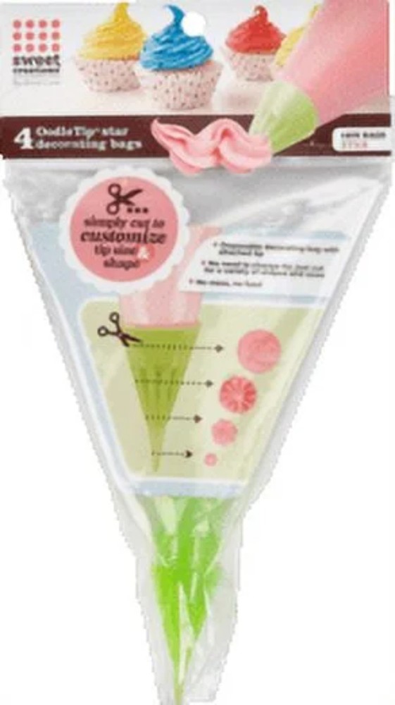 Goodcook Oodle Tip Decorating Bag, Star-Shape, 4-Count