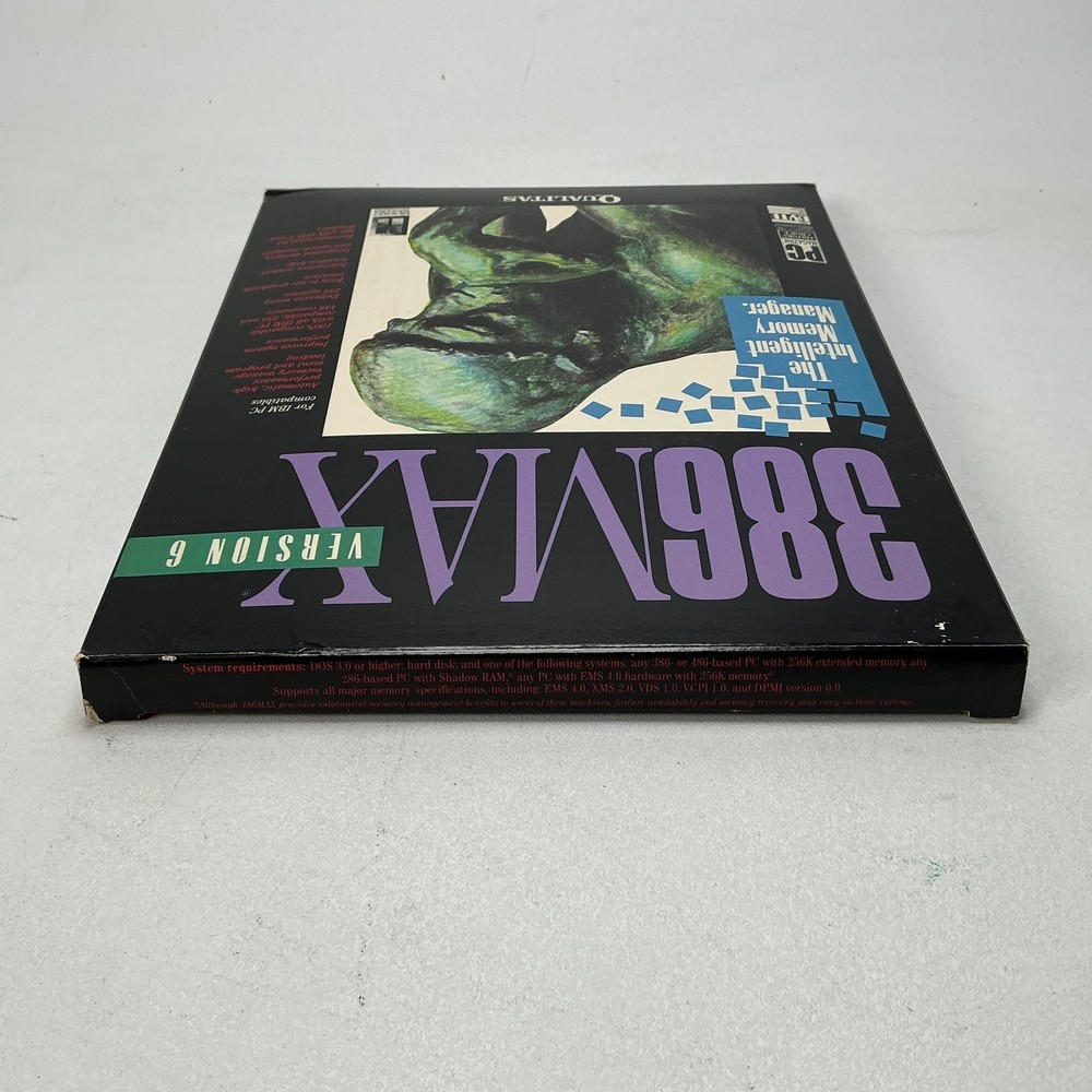 386 Max Version 6 for IBM PC Vintage Memory Management Computer Software 1991