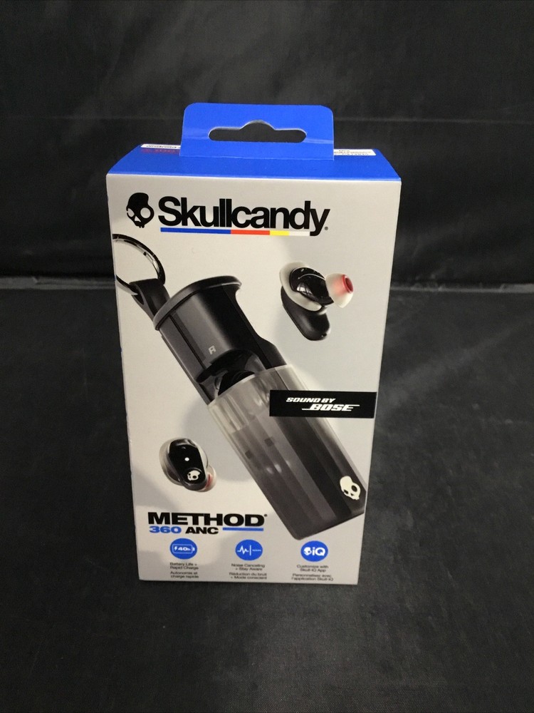 Genuine Skullcandy Method 360 ANC Wireless Noise Cancelling Earbuds - Black NEW