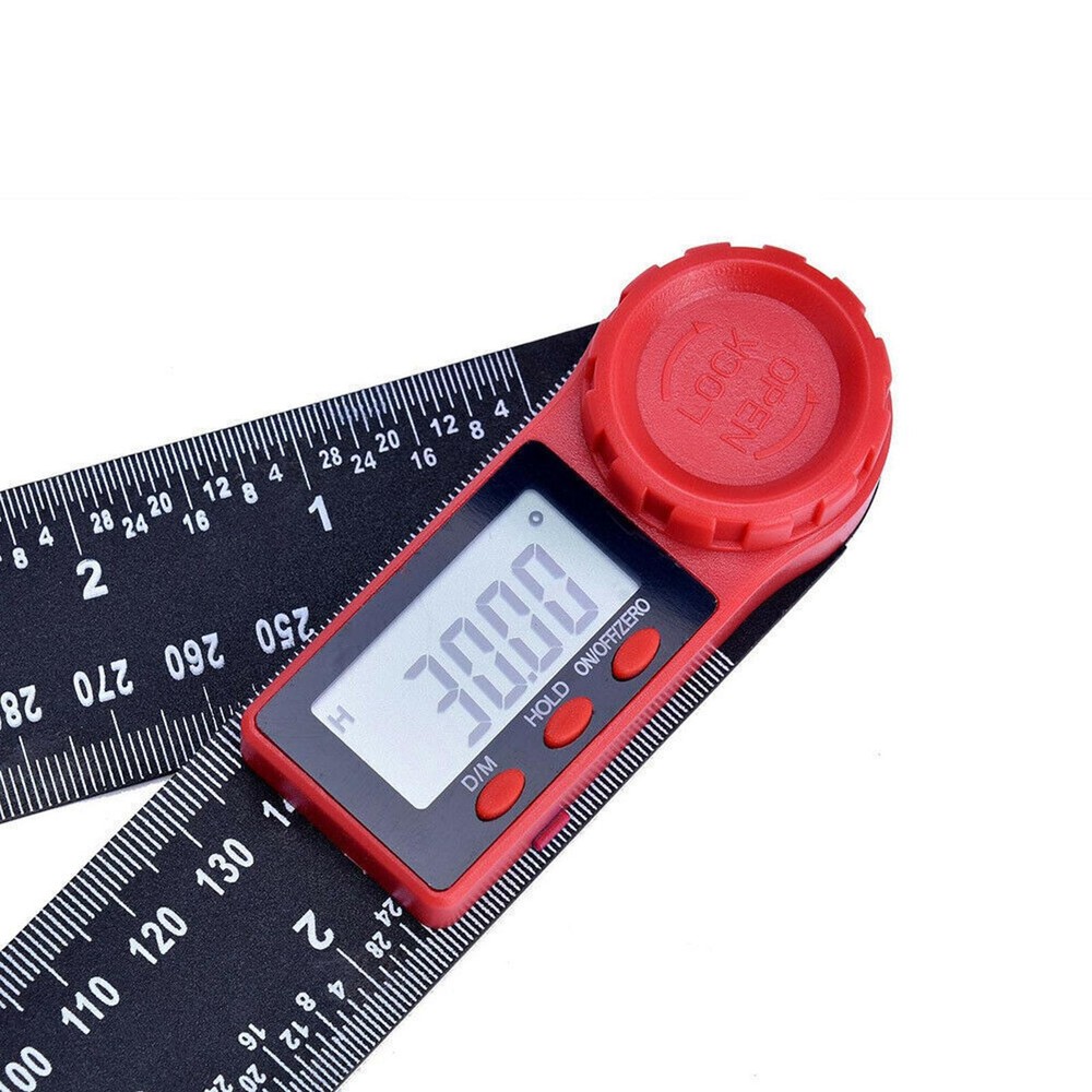 LCD Digital Display 200mm 0-360° Angle Finder Ruler Protractor Measure Meter e