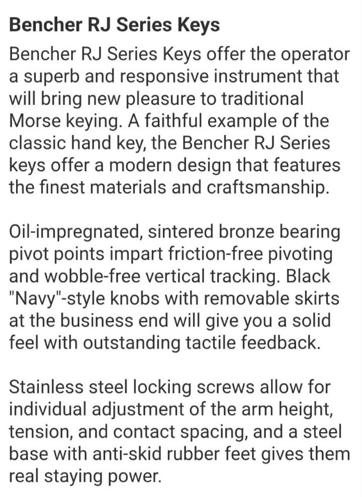 BENCHER RJ-2~~ NEW!!~~