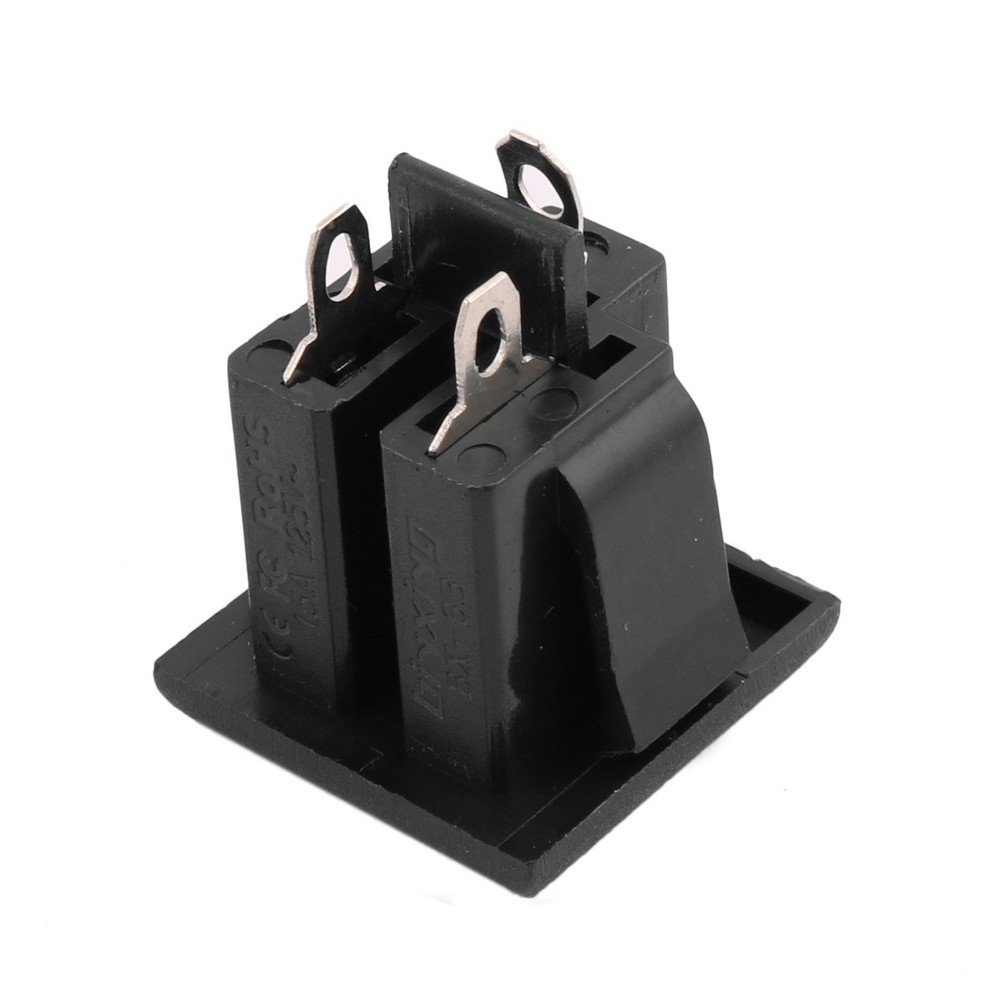 4 Pcs AC 125V 15A US Outlet 3 Terminals Panel Mount Power Socket Black
