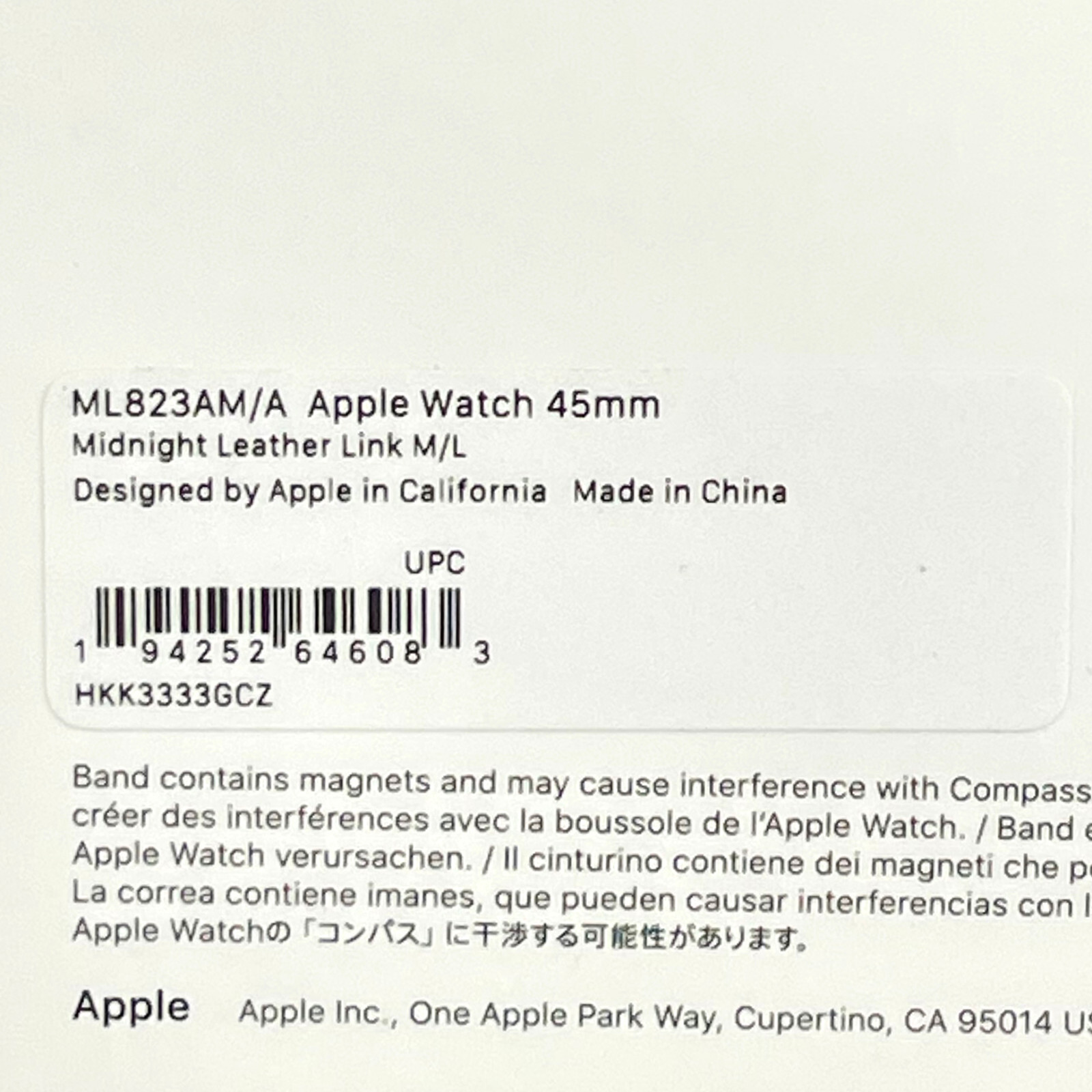 Apple iWatch 42mm 44mm 45mm 4 5 6 7 8 9 Ultra SE Leather Link Band Midnight M/L